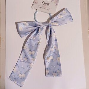 LoveShackFancy X Goody NWT Blue Floral Bow Hair Elastic Coquette